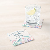 Aquarell unter der Meerwasserdusche Rechteckiger Pappuntersetzer (Vor Ort)