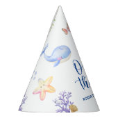 Aquarell Unter Meer Erstes Party Partyhütchen (Links)