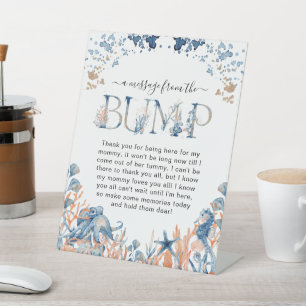 Aquarell Untermeer Eine Nachricht von Bump Sockelschild