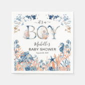 Aquarell Untermeer "Es ist eine Baby-Dusche für Ju Serviette (Vorderseite)