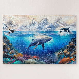 Aquarell-Unterwasserszene Puzzle