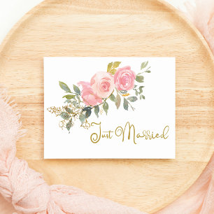 Aquarell Üppig Rosafarbenes Florales Frisch Vermäh