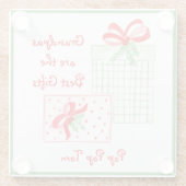 Aquarell Urlaub PERSONALISIEREN Opa Glasuntersetzer (Rückseite)