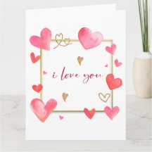 Aquarell Valentinstag Jubiläumskarten
