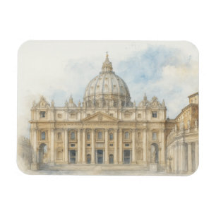 Aquarell Vatikanstadt Petersdom Italien Magnet