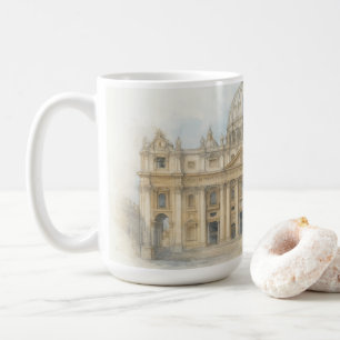 Aquarell Vatikant Petersdom Italien Kaffeetasse