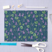 Aquarell-Veilchen auf Blau Seidenpapier (Handwerk)