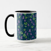 Aquarell-Veilchen auf Blau Tasse (Links)