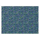 Aquarell-Veilchen auf Blau Tischdecke (Vorderseite (Horizontal))