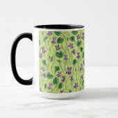 Aquarell-Veilchen auf Honigtau Tasse (Links)