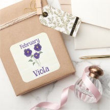 Aquarell-Veilchen-Blumen-Geburtstag Februar