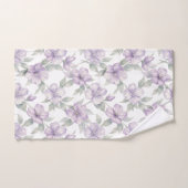 Aquarell-Veilchen-Blumenmuster Badhandtuch Set (Handtuch)