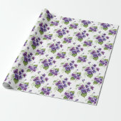 Aquarell-Veilchen-Blumenstrauß  Geschenkpapier (Ungerollt)