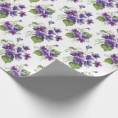 Aquarell-Veilchen-Blumenstrauß  Geschenkpapier (Ecke)