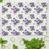Aquarell-Veilchen-Blumenstrauß Geschirrtuch (Gefaltet)