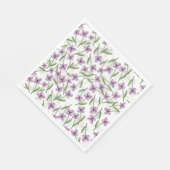 Aquarell Veilchen Serviette (Ecke)
