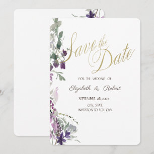Aquarell Veilchen Wildblume Save The Date