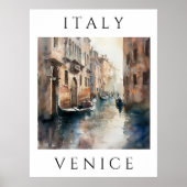 Aquarell Venedig in Italien Poster (Vorne)