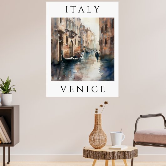 Aquarell Venedig in Italien Poster (Wohnzimmer 3)