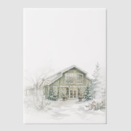 Aquarell-Veranstaltungsort-Kunstwerk Vellum-Overla Pergament Einladungen