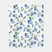 Aquarell vergessen Sie mich nicht Blume Fleecedecke (Vorderseite)