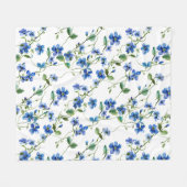 Aquarell vergessen Sie mich nicht Blume Fleecedecke (Vorderseite (Horizontal))