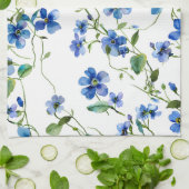 Aquarell vergessen Sie mich nicht Blume Geschirrtuch (Gefaltet)