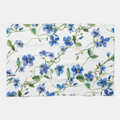Aquarell vergessen Sie mich nicht Blume Geschirrtuch (Horizontal)