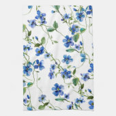 Aquarell vergessen Sie mich nicht Blume Geschirrtuch (Vertikal)