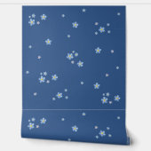 Aquarell Vergissmeinnicht Blüten - dunkelblau Tapete (Abrollen)