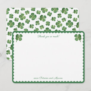 Aquarell Verliebt zum Brunch am St. Patrick's Day Dankeskarte