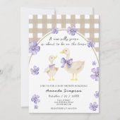 Aquarell Verrückte Gans Baby Shower Einladung (Vorderseite)