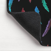 Aquarell versieht Mousepad mit Federn (Ecke)