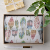 Aquarell versieht weißes malvenfarbenes blaues seidenpapier (Geschenk)