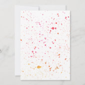 Aquarell Vibrann Art Party Malerisches Party Gebur Einladung (Rückseite)