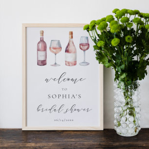 Aquarell Vino vor Vows Begrüßungszeichen Poster