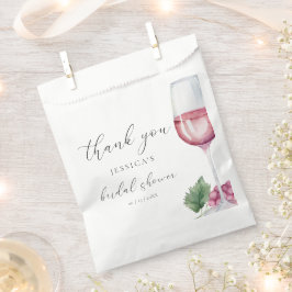 Aquarell Vino vor Vows Brautparty Geschenktütchen