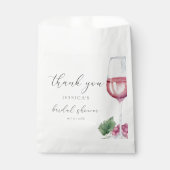 Aquarell Vino vor Vows Brautparty Geschenktütchen (Vorderseite)