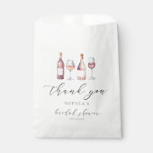 Aquarell Vino vor Vows Brautparty Geschenktütchen (Vorderseite)