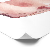 Aquarell Vino vor Vows Brautparty Willkommen Poster (Ecke)