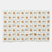 Aquarell Vintag Bunny & Spring Blumen Ostern Geschirrtuch (Horizontal)