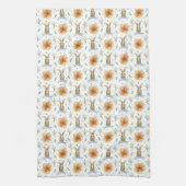 Aquarell Vintag Bunny & Spring Blumen Ostern Geschirrtuch (Vertikal)