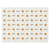 Aquarell Vintag Bunny & Spring Blumen Ostern Tischdecke (Vorderseite (Horizontal))
