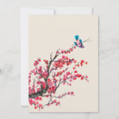 Aquarell Vintag rustikale Wildtiere Einladung (Rückseite)