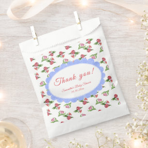 Aquarell Vintage Blumen Baby Shower Danke Geschenktütchen