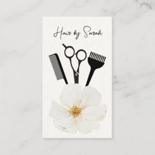 Aquarell-vintage-blumen-friseur hairstylist visitenkarte
