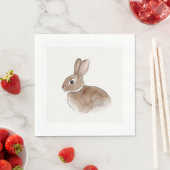 Aquarell-Vintage-Hase Serviette (Beispiel)