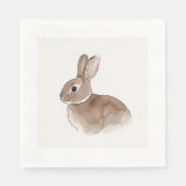 Aquarell-Vintage-Hase Serviette (Vorderseite)