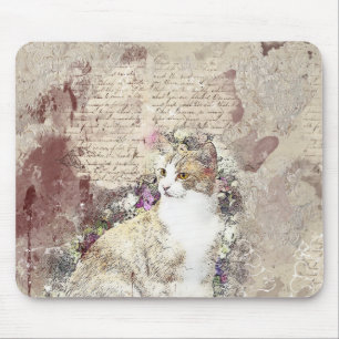 Aquarell Vintage Katze Mousepad