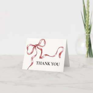 Aquarell Vintage Minimalist Schleife Baby-Empfangs Dankeskarte